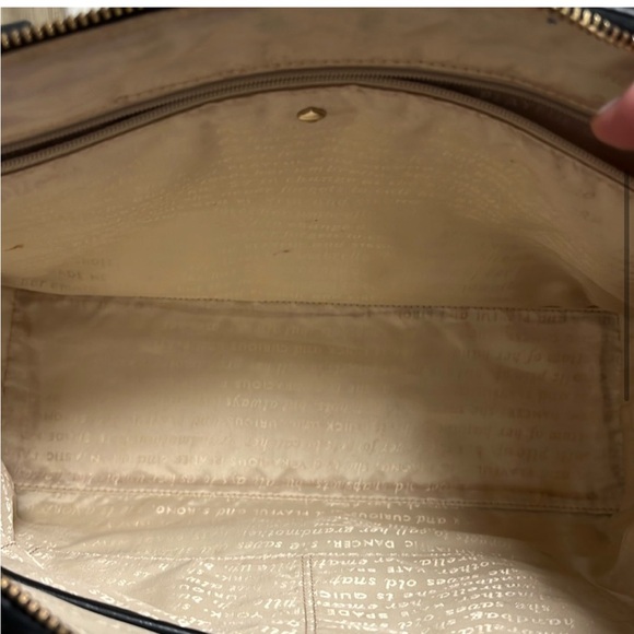 Kate Spade Satchel Tote with Shoulder Straps Gold Hardware and Zipper Closure - Picture 10 of 17